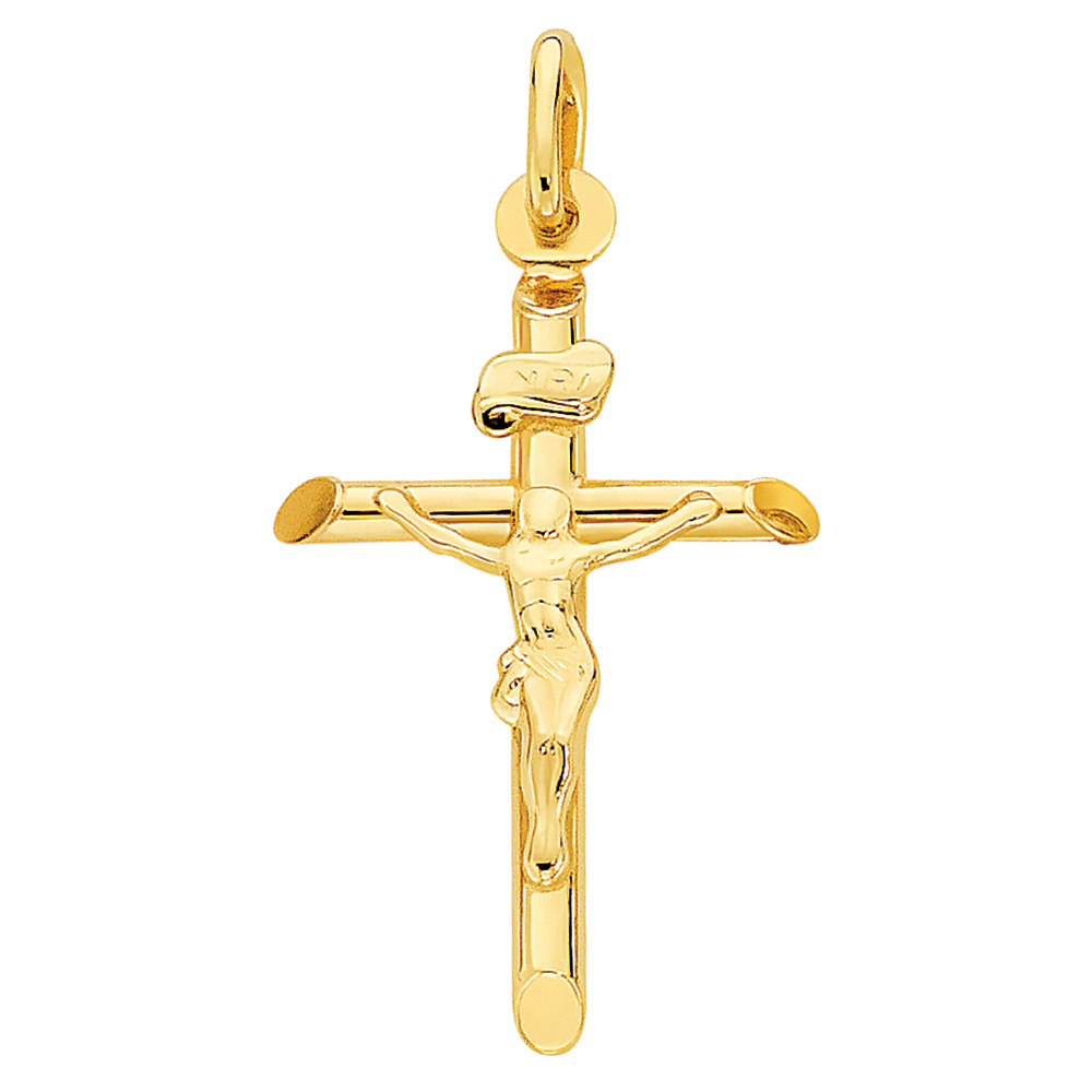 Amazon.com: 14k Gold Cross Pendant | Italian-Made Religious Charm for  Necklaces & Bracelets | Faithful Gift for Him or Her : Clothing, Shoes &  Jewelry